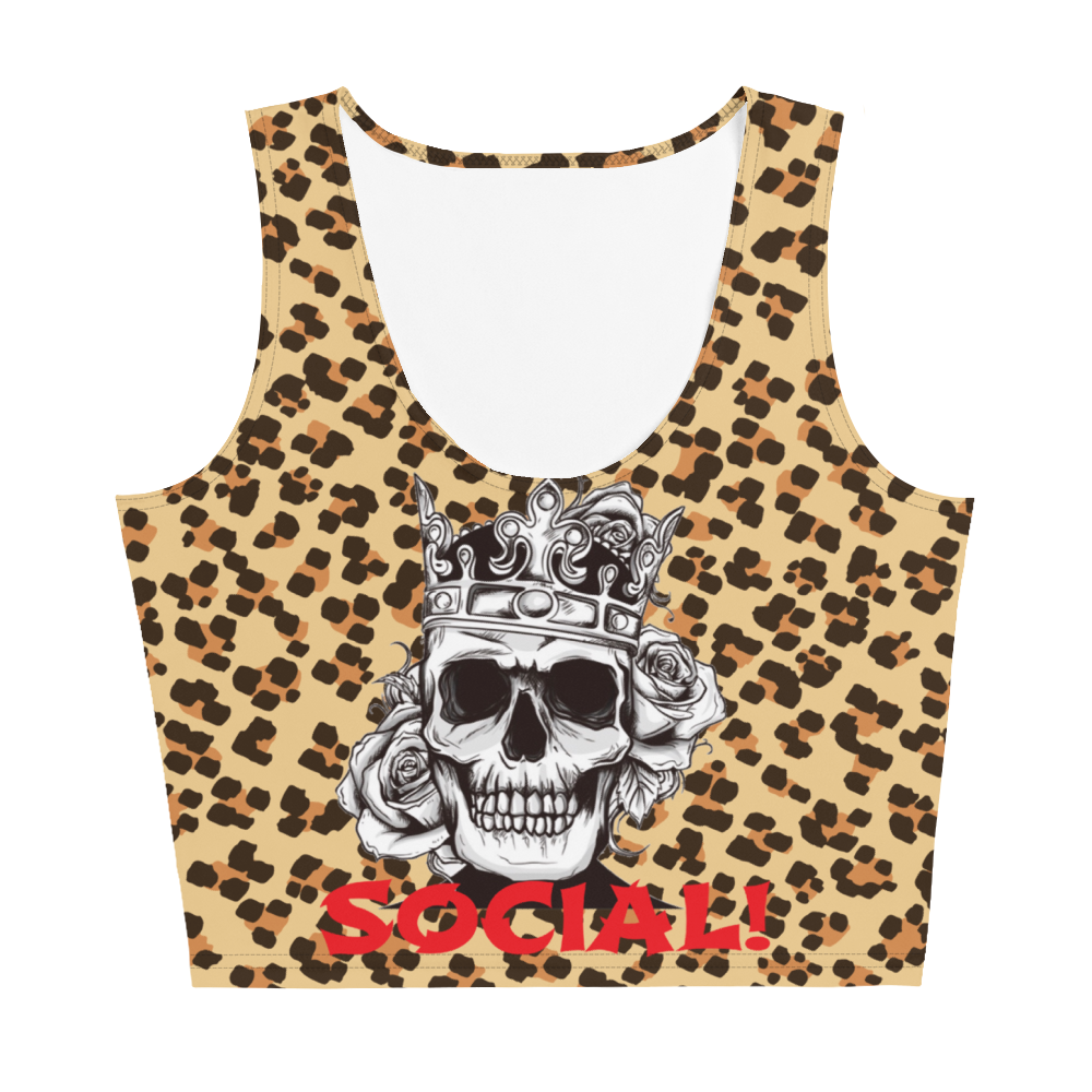 Leopard Crown Holder All-Over Women's Tank Crop Top