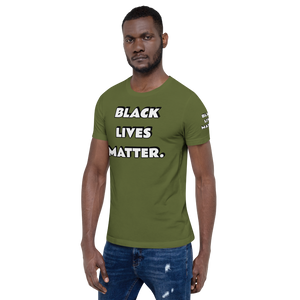 BLM (white font) Short-Sleeve Unisex T-Shirt