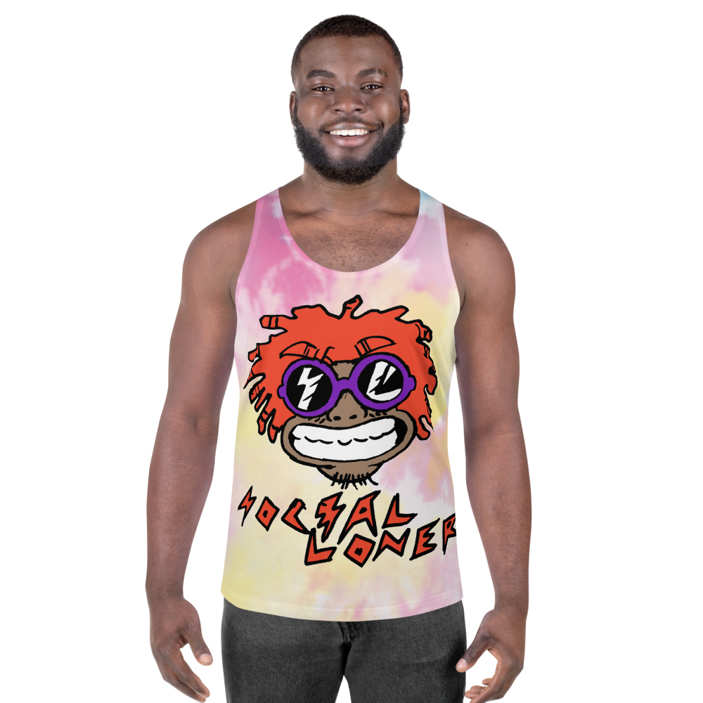 Mumble Rap Tie Dye All-Over Print Unisex Tank Top