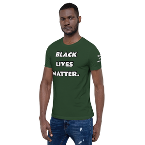 BLM (white font) Short-Sleeve Unisex T-Shirt