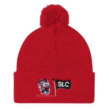 King of the Jungle Embroidered Pom Pom Knit Cap