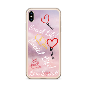 Social Life Clouds Pink iPhone Case