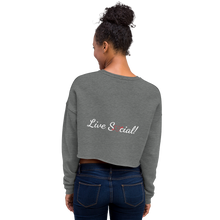 No Love Lost "Social Life" white script Crop Sweatshirt