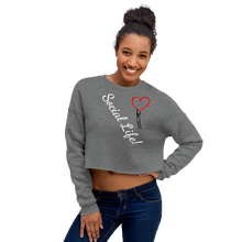 No Love Lost "Social Life" white script Crop Sweatshirt