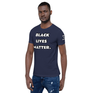 BLM (white font) Short-Sleeve Unisex T-Shirt