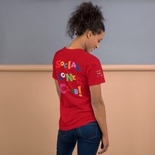 Rainbow SLC Left Chest & Back Logo in Red Short-Sleeve Unisex T-Shirt