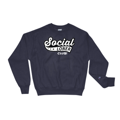 Signature Logo Champion Sweatshirt in Grey, Black & Navy