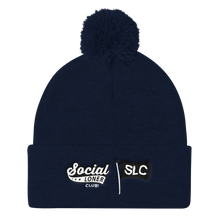 Signature Logo Embroidered Pom Pom Knit Cap in Multiple colors