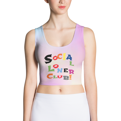 Rainbow SLC Cotton Candy All-Over Crop Top