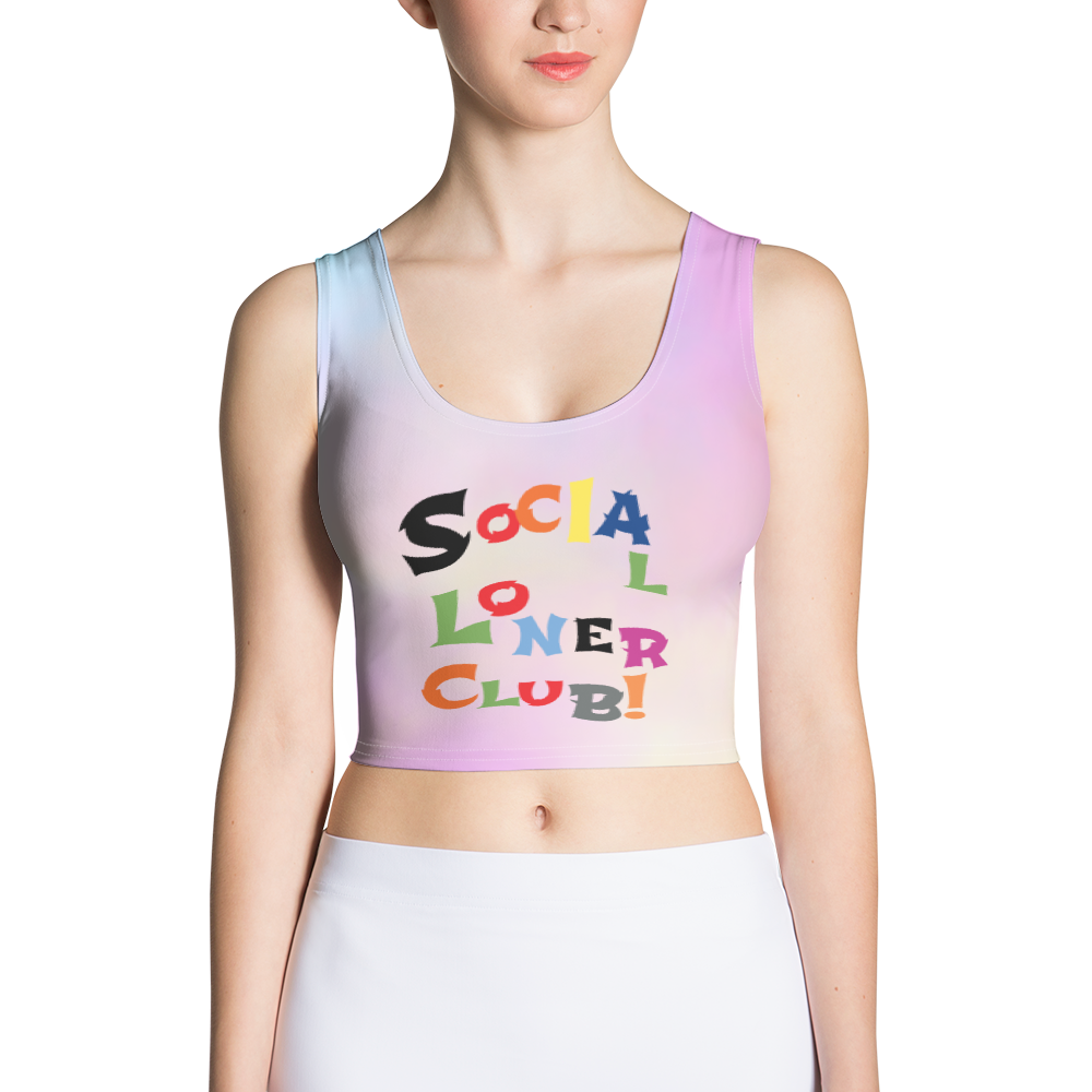 Rainbow SLC Cotton Candy All-Over Crop Top