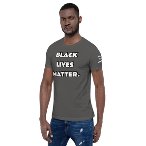 BLM (white font) Short-Sleeve Unisex T-Shirt