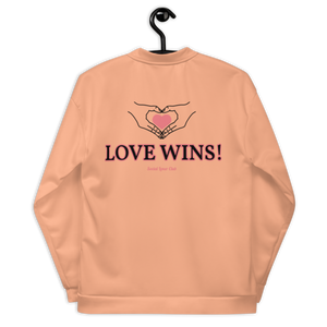 LOVE WINS! Creamsicle Unisex Bomber Jacket