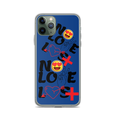 No Love Lost Blue iPhone Case