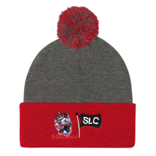 King of the Jungle Embroidered Pom Pom Knit Cap