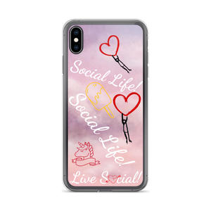 Social Life Clouds Pink iPhone Case