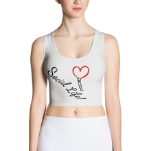 Social Life Grey All-Over Crop Top