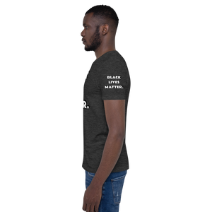 BLM (white font) Short-Sleeve Unisex T-Shirt