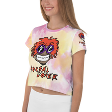 Mumble Rap Tie Dye All-Over Print Crop Tee