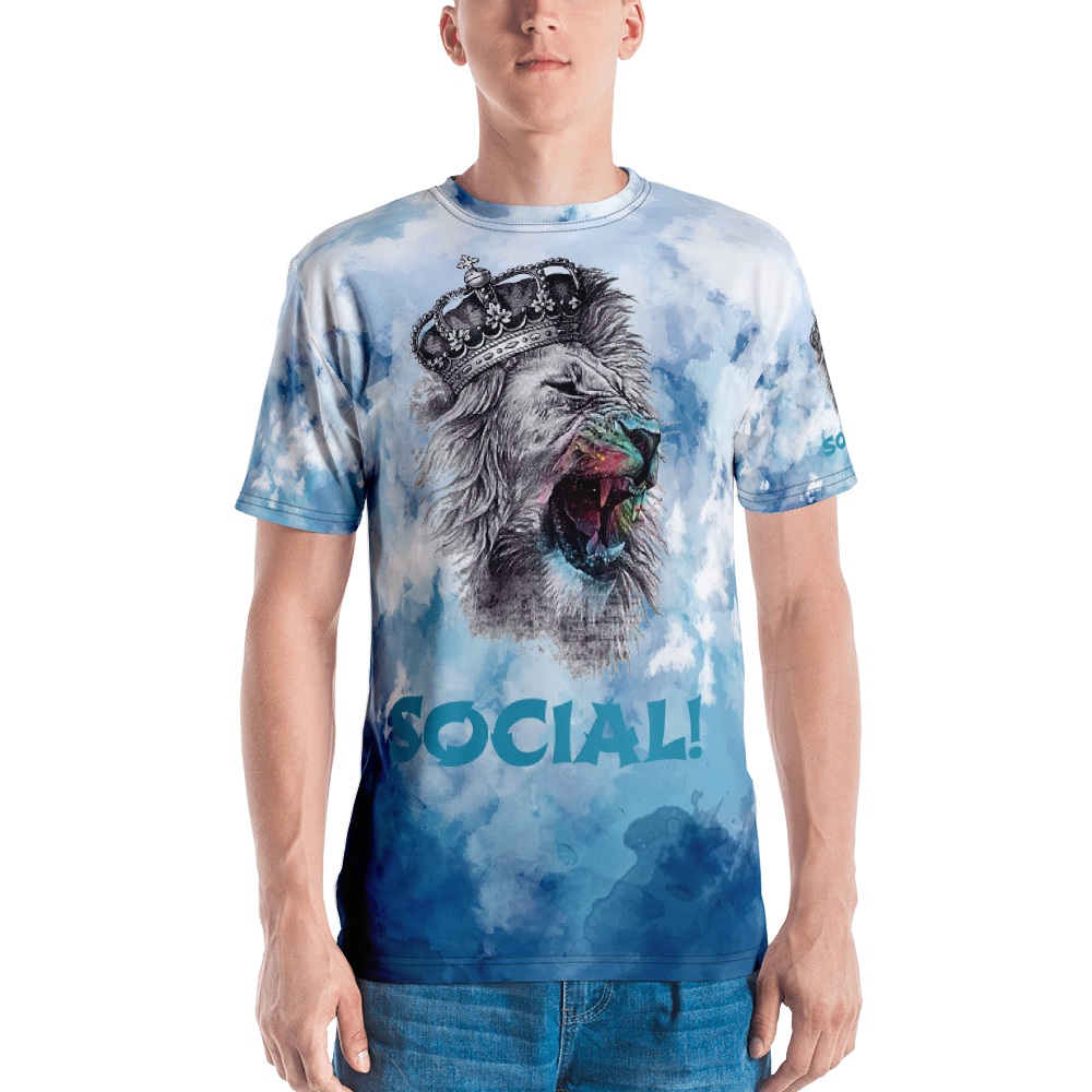 King Of The Jungle Blue All - Over Men's T-shirt