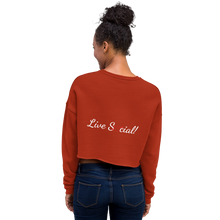 No Love Lost "Social Life" white script Crop Sweatshirt