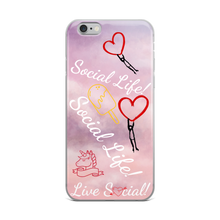 Social Life Clouds Pink iPhone Case