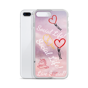 Social Life Clouds Pink iPhone Case