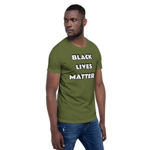 BLM (white font) Short-Sleeve Unisex T-Shirt