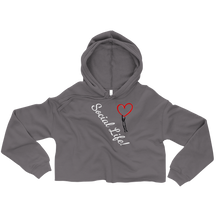 No Love Lost "Social Life" white script Crop Hoodie