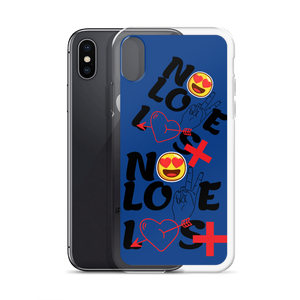 No Love Lost Blue iPhone Case