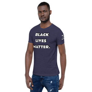 BLM (white font) Short-Sleeve Unisex T-Shirt