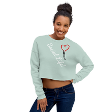 No Love Lost "Social Life" white script Crop Sweatshirt