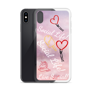 Social Life Clouds Pink iPhone Case