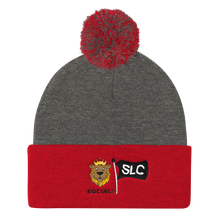 Young King Embroidered Pom Pom Knit Cap