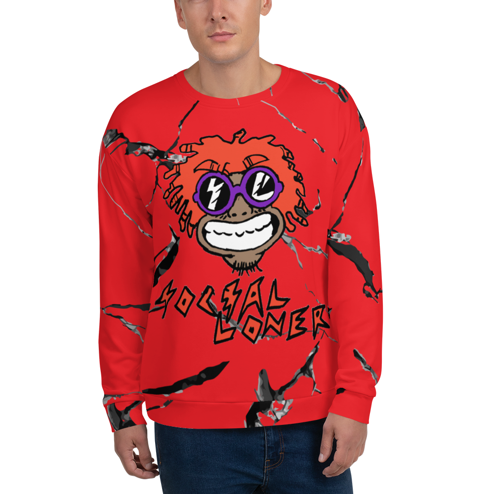 Mumble Rap Red Marble Unisex Sweatshirt