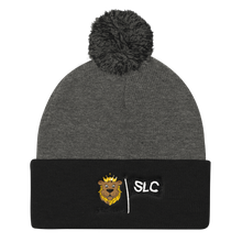 Young King Embroidered Pom Pom Knit Cap