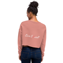 No Love Lost "Social Life" white script Crop Sweatshirt