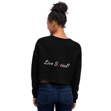 No Love Lost "Social Life" white script Crop Sweatshirt
