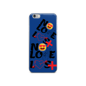 No Love Lost Blue iPhone Case