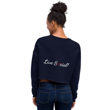 No Love Lost "Social Life" white script Crop Sweatshirt