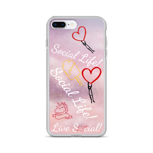 Social Life Clouds Pink iPhone Case