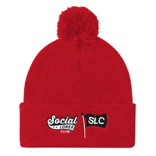 Signature Logo Embroidered Pom Pom Knit Cap in Multiple colors