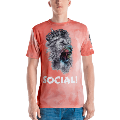 King Of The Jungle Coral All - Over Men's T-shirt