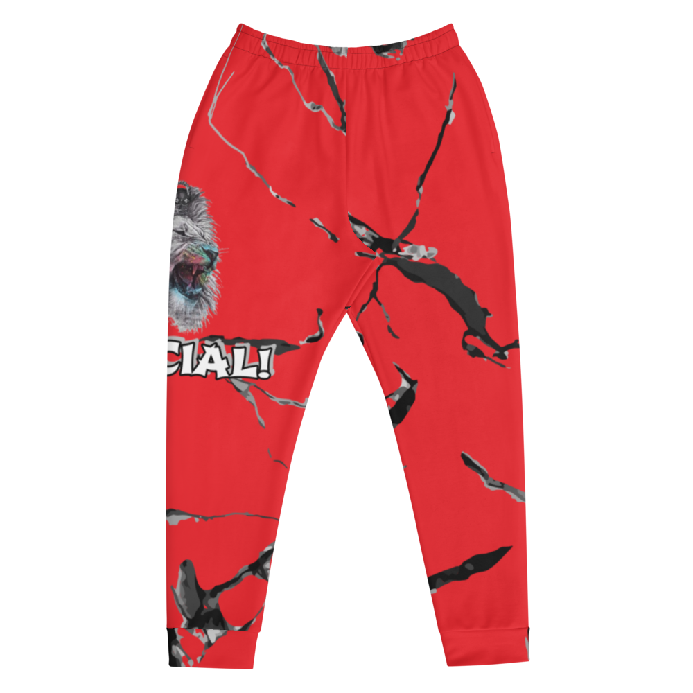 King of the Jungle Red Marble Unisex Joggers