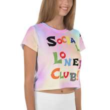 Rainbow SLC Cotton Candy All-Over Print Crop Tee