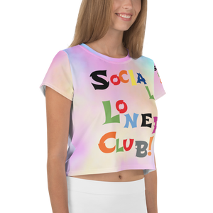 Rainbow SLC Cotton Candy All-Over Print Crop Tee