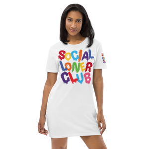 SLC RAINBOW DRIP Organic cotton t-shirt dress