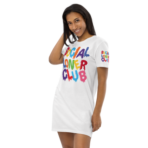 SLC RAINBOW DRIP Organic cotton t-shirt dress