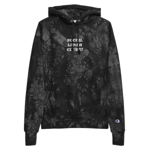 SLC!! Unisex Champion tie-dye Black Hoodie