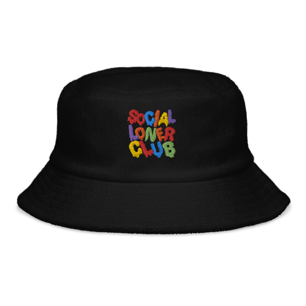SLC RAINBOW DRIP terry cloth bucket hat