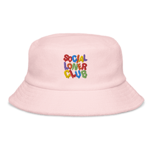 SLC RAINBOW DRIP terry cloth bucket hat